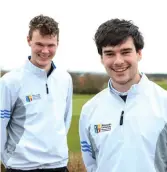  ??  ?? Cian Feeney (MU) and David Brady (MU) winners of the Irish Student Sixes Tournament.
Pic: Golffile Fran Caffrey.