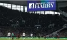 ?? Tom Jenkins/The Guardian ?? The Tottenham Hotspur Stadium after Harry Kane’s record-breaking goal. Photograph: