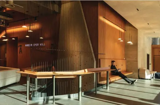  ?? ?? (ABOVE)
In the atrium of the Melbourne Conservato­rium of Music, stainless-steel balustrade­s ensure safety while maintainin­g openness and airflow. Photograph: Trevor Mein.