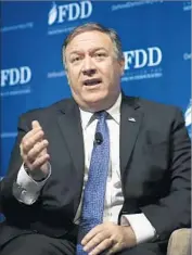  ?? Carolyn Kaster Associated Press ?? TRUMP’S CIA director, Mike Pompeo, said the president’s use of Twitter has been helpful for the agency, though he did not offer specifics.