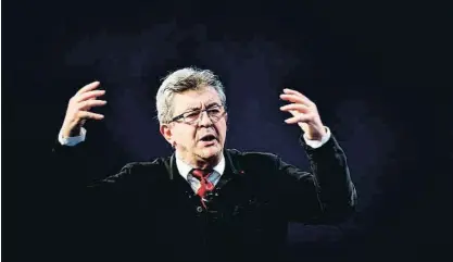  ?? SAMEER AL-DOUMY / AFP ?? Jean-Luc Mélenchon, durante un mitin reciente en la ciudad normanda de Caen