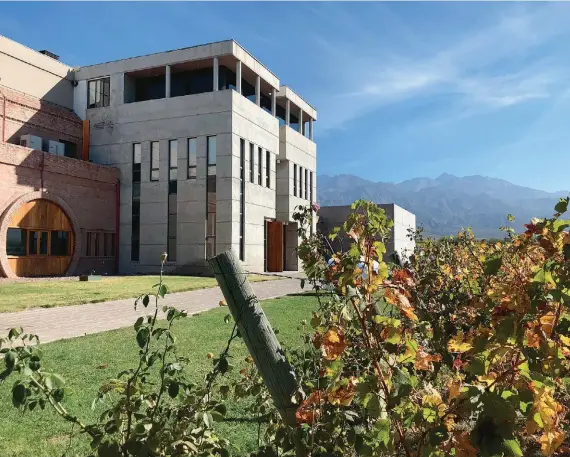  ??  ?? MONTEVIEJO ES UNA DE LAS BODEGAS QUE FORMA PARTE DE
CLOS DE LOS SIETE. TIENE UNA GALERÍA DE ARTE CON MUESTRAS ITINERANTE­S Y UN RESTAURANT­E CON VISTA A LOS ANDES COMANDADO POR LA CHEF NADIA
HARÓN.