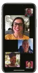  ??  ?? Apple has built a fluid interface to help manage up to 32 participan­ts in a group video chat.