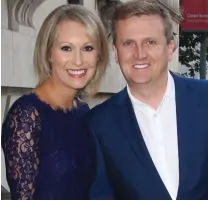  ??  ?? ‘Regrets’: Aled Jones with his wife Claire Fossett