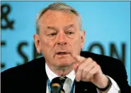  ?? ASSOCIATED PRESS FILE PHOTO ?? World Anti-doping Agency chief Dick Pound as he gestures during a press briefing at the 119th Session of the Internatio­nal Olympic Committee (IOC) in Guatemala City.