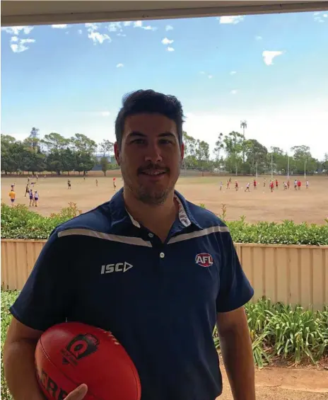  ?? Photo: Sean Teuma ?? NEW ROLE: Mitch Simpson joins AFL Darling Downs as the new competitio­n and club developmen­t manager ahead of the start of the 2019 season.