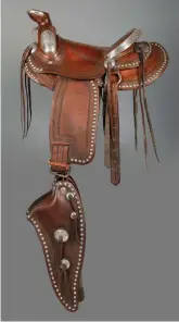  ??  ?? Edward H. Bohlin (1895-1980), Clark Gables’ silver saddle Estimate: $10/15,000