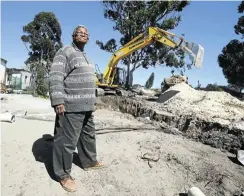  ?? Picture: Esa Alexander ?? Pieter Taaibosch, a former farm worker and vice-chair of the Longlands Farm Beneficiar­y Group, outside his home on Longlands farm.