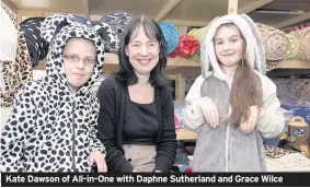  ??  ?? Kate Dawson of All-in-One with Daphne Sutherland and Grace Wilce