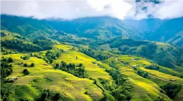  ?? ?? BEAUTIFUL SIGHT: Stunning terraced fields in Sa Pa.