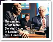  ?? ?? Morgan and Bruce McGill (far right) star in Special
Ops Lioness