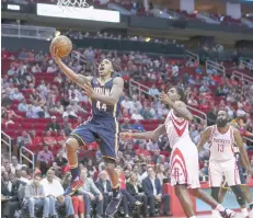  ?? — USA Today Sports ?? Indiana Pacers guard Jeff Teague (44) scores a basket during the third quarter against the Houston Rockets at Toyota Center.