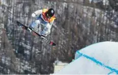  ?? AP ?? Jamie Anderson of the US jumps during the women’s slopestyle final at Phoenix Snow Park yesterday.