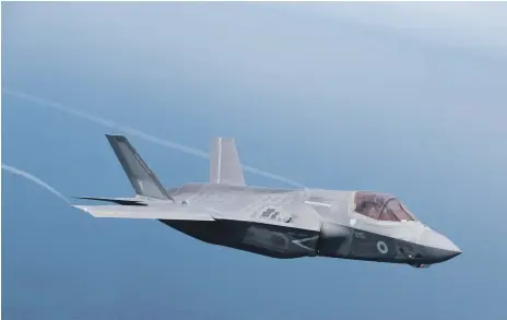  ?? Getty Images ?? A Royal Navy F-35 jet, similar to the one that crashed on Wednesday