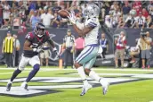  ?? Bob Levey / Getty Images ?? Allen Hurns signed with Dallas last season as a possible replacemen­t for Dez Bryant but caught only 20 passes for 295 yards and two touchdowns.