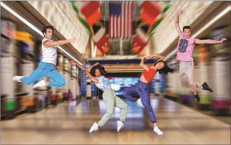  ?? CHARYL MANN — JOFFREY BALLET ?? From left, Joffrey Ballet dancers Edson Barbosa, Dara Holmes, San Francisco native Jeraldine Mendoza and Dylan Gutierrez perform in “The Times Are Racing,” part of the company’s program for UC Berkeley performanc­es March 6-8.