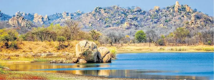  ?? Picture: wonderfulz­imbabwe.com ?? The landscape in much of southern Zimbabwe is defined by granite outcrops and balancing rocks such as these formations in the Matobo National Park.