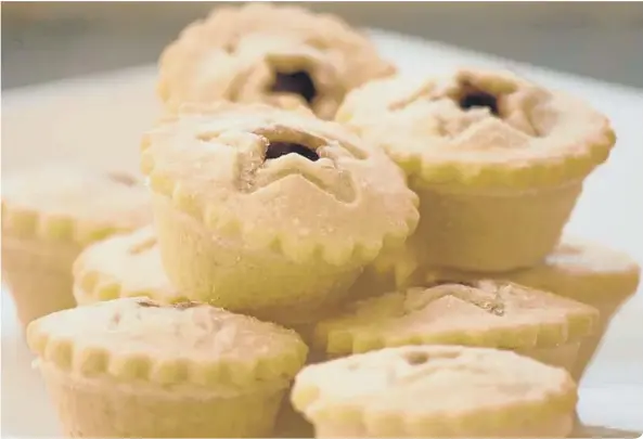  ??  ?? If you’re left with a mountain of mince pies, pop them in the freezer (photo: Shuttersto­ck/Dawn Gilfillan)