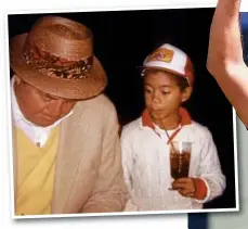  ?? GETTY IMAGES/TWITTER ?? Tiger feat: Woods after his win in Japan and with Sam Snead (above) as a six-year-old