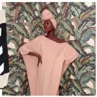  ??  ?? Bespoke turban and kaftan, price on request at juliaclanc­ey.com