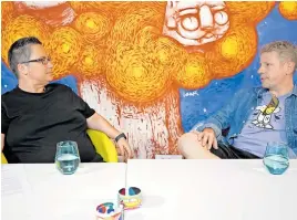  ?? ?? Voditeljic­a razgovora Merita Arslani i street art umjetnik Slaven Kosanović Lunar