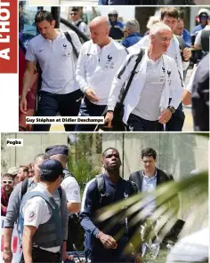  ??  ?? Guy Stéphan et Didier Deschamps Pogba