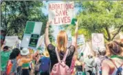  ?? AFP ?? Abortion rights activists and supporters march in Austin.