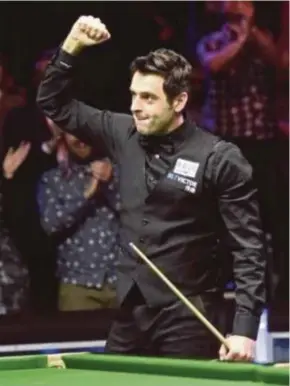  ??  ?? Ronnie O’Sullivan wants to run in the London Marathon one day.