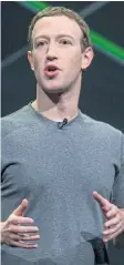  ??  ?? Facebook’s Mark Zuckerberg