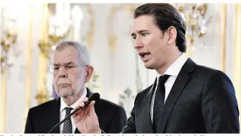  ??  ?? Kanzler Kurz und Bundespräs­ident Van der Bellen: „Ausspionie­ren ist nicht akzeptabel“