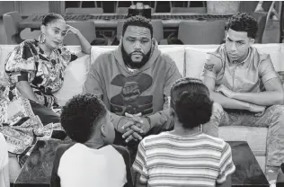  ?? ABC ?? On “black-ish,” the family learns that twins Jack and Diane are not familiar with Prince’s music, so each family member talks of Prince’s impact on their lives through his music.