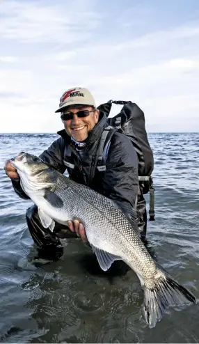  ?? Above: A lovely 9lb, lure-caught bass from Ireland ??