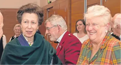  ?? Pictures: Fraser Band. ?? The Princess Royal with Perth and Kinross Provost Liz Grant. Below: the SFO performing in Perth Concert Hall.