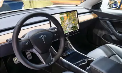  ?? Wal/Getty Images ?? A Tesla Model 3, which is fitted with a full self-driving system. Photograph: Sjoerd van der