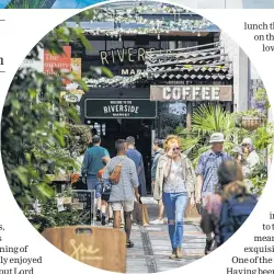  ?? Photos / Christchur­chNZ ?? Bustling Riverside Market in Christchur­ch; top, The Terrace on the Avon River in the city centre.