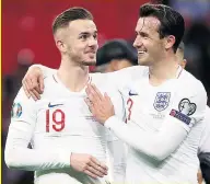  ??  ?? MAD FOR IT: Maddison (left) and Leicester pal Ben Chilwell