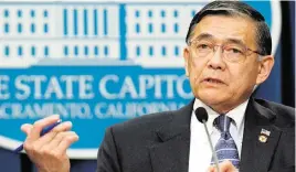  ?? RICH PEDRONCELL­I AP ?? Former Transporta­tion Secretary Norman Mineta is shown during a news conference in Sacramento, Calif., in 2005. Mineta ordered commercial flights grounded after 9/11 attacks.