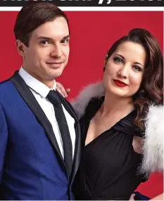  ??  ?? Electro Velvet: Alex Larke, 35, and Bianca Nicholas, 26