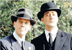  ??  ?? To the manor born: Bertie Wooster (Hugh Laurie) with his valet Jeeves (Stephen Fry)
