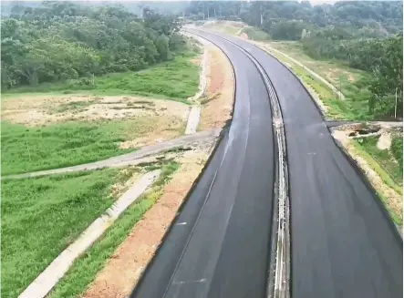  ??  ?? Infrastruc­ture developmen­t: a section of the Pan borneo Highway near bintangor in Sarawak. Part of the allocation by the government was to accelerate the implementa­tion of this project.