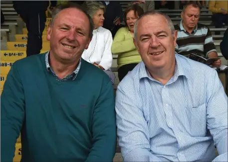  ??  ?? Ed and John O’Brien Tralee at the Munster Football Finals in Fitzgerald Stadium, Killarney on Sunday Photo by Michelle Cooper Galvin