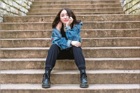  ?? ERIKA RICH FOR AMERICAN-STATESMAN PHOTOS ?? “I’m kind of moody. So I wear dark colors most of the time,” Noah Cyrus says. She describes her look as “a little more street style.”