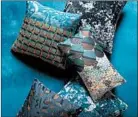  ?? WEST ELM ?? West Elm’s newest throw pillow collection features rich, sumptuous hues in a maximalist melange of patterns.