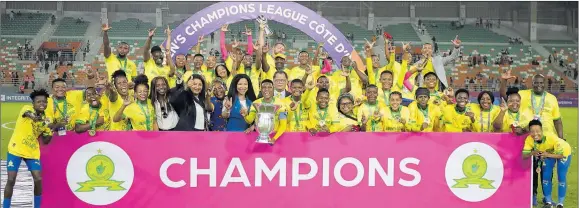  ?? Isithombe: BACKPAGEPI­X ?? IMAMELODI Sundowns Ladies ibe ngompetha becaf Women’s Champpions League ihlandla lesibili eminyakeni emithathu