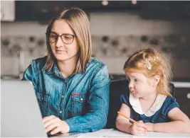  ??  ?? OPPORTUNIT­IES: The requiremen­t to work from home during the pandemic could improve flexible work arrangemen­ts for women in the long term.