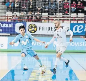  ?? FOTO: LNFS ?? El Movistar Inter frustró las esperanzas del Santiago Futsal y le superó por 6-1