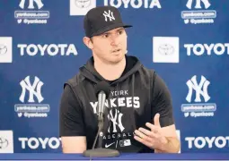  ?? JOHN RAOUX/AP ?? Yankees pitcher Zack Britton said Wednesday that the players’ union is in communicat­ion with New York City officials regarding the private employer vaccine mandate.