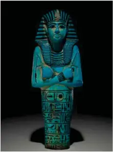  ??  ?? ushebti deL faraón seTi i FayEnza azuL c. 12941279 a. c. Tumba DE seTi i, VaLLe de LOs reyes, TeBas, egipTO. © TrusTees Of The BriTish museum.