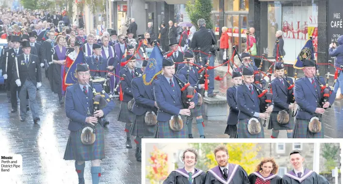  ??  ?? Music Perth and District Pipe Band