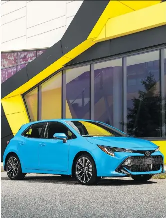  ?? PHOTOS: TOYOTA ?? The 2019 Toyota Corolla Hatchback is a welcome addition to the Toyota family.